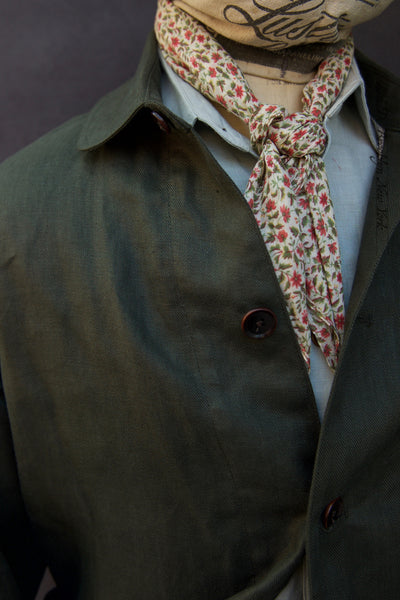 Neckerchief / Head Scarf - Pink/Green Floral