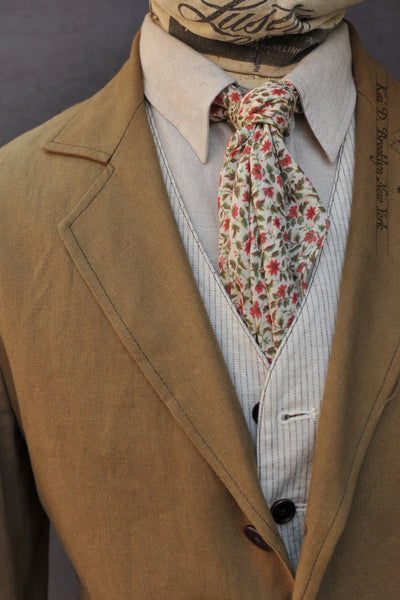Neckerchief / Head Scarf - Pink/Green Floral