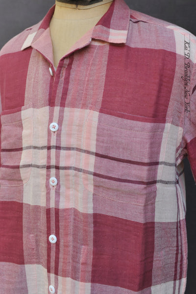 SS Reversible Lake Camp Shirt - Double Gauze Plaid - 2(M), 3(L)