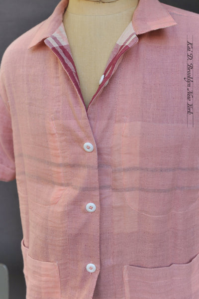 SS Reversible Lake Camp Shirt - Double Gauze Plaid - 2(M), 3(L)