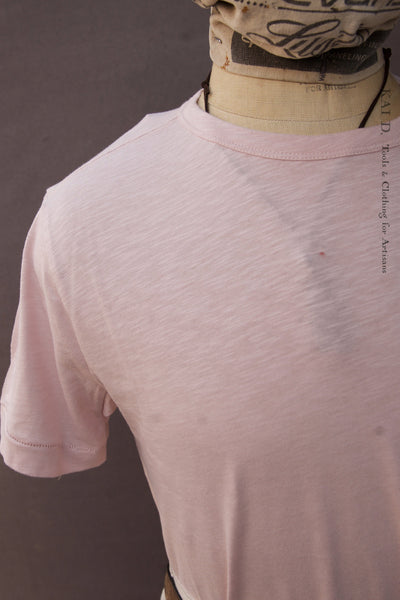 Lofty Pima Slub Cotton Tee - Dusty Pink - M, L, XL