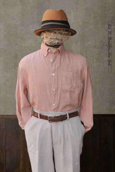 Vacation Linen Shirt - Sun Faded Pink - S, M, L, XL (Loose Cut)