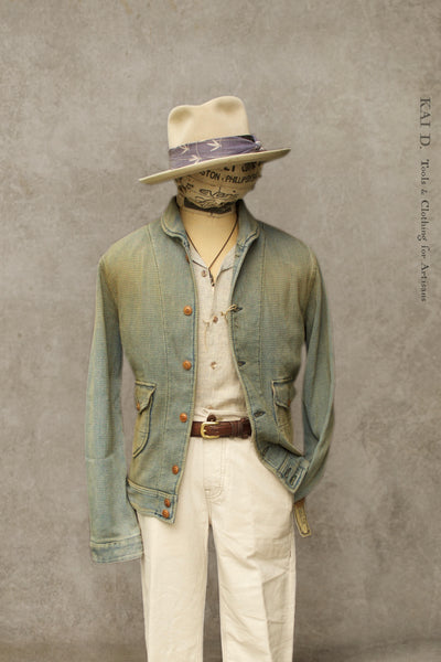 Shawl Collar Pioneer Jacket - Vintage Wash Indigo - L, XL, XXL, XXXL (NO RETURN)