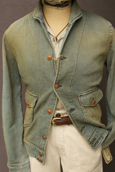 Shawl Collar Pioneer Jacket - Vintage Wash Indigo - L, XL, XXL, XXXL (NO RETURN)