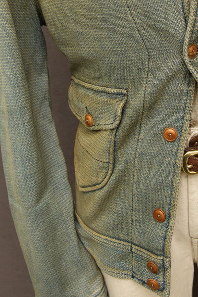 Shawl Collar Pioneer Jacket - Vintage Wash Indigo - L, XL, XXL, XXXL (NO RETURN)