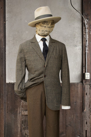 Shoemaker's Jacket - Wool Cashmere Glen Plaid - S, M, L, XL