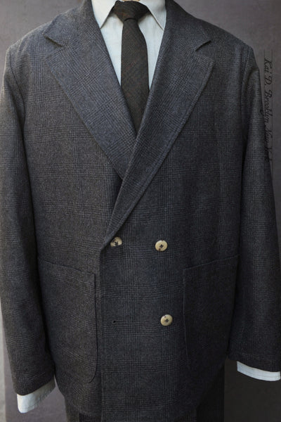 Double Breasted Jacket - Prince of Wale Flannel - 48 (NO RETURN)