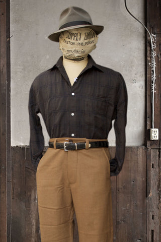 Street Standard Shirt - Puckered Cotton Plaid  - S, M, L (Relaxed Cut)