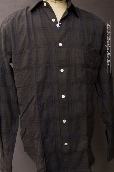 Street Standard Shirt - Puckered Cotton Plaid  - S, M, L (Relaxed Cut)