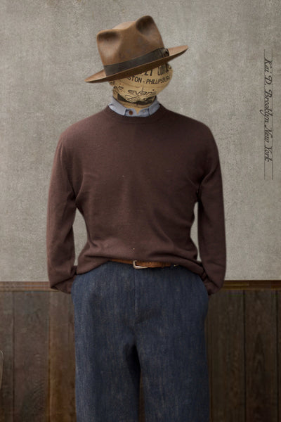 Mongolian Cashmere Sweater - Mauve Brown - M, L, XL