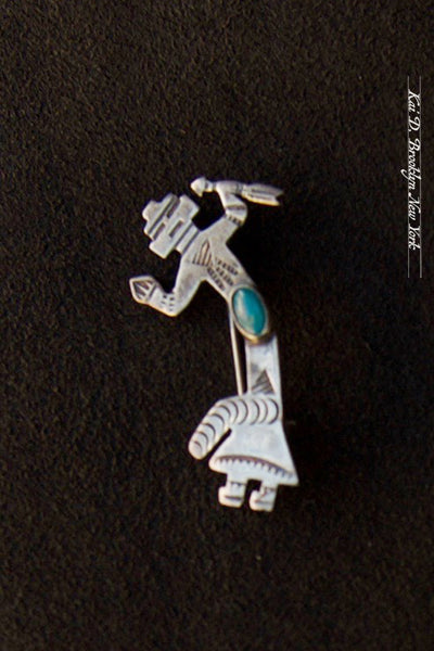 Vintage Navajo Brooch - Rainbow Yei