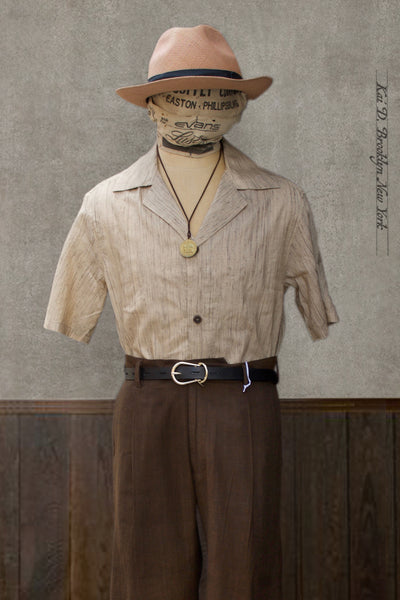Artist Lounge Shirt - Tussar Silk - M (trim fit)