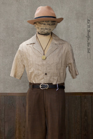 Artist Lounge Shirt - Tussar Silk - L (trim fit)