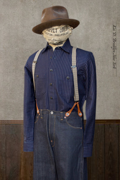 Blue Blanket Work Shirt - Wabash Stripe - M, L, XL