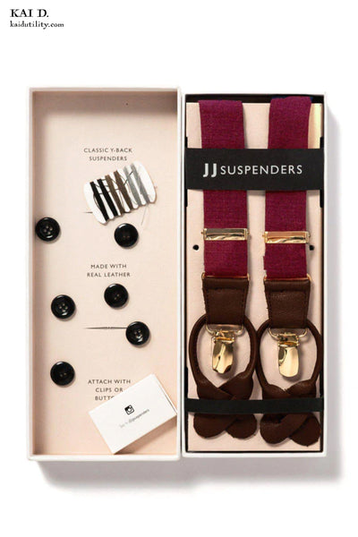 Classic Suspenders - Burgundy