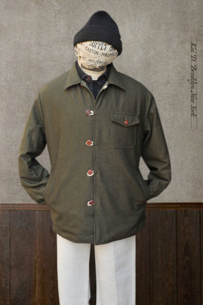 Hebron Reversible Jacket -Wool Flannel / Quilted Nylon  - L, XL (NO RETURN)