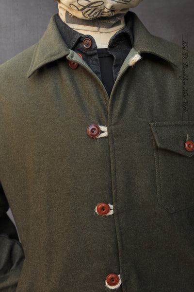 Hebron Reversible Jacket -Wool Flannel / Quilted Nylon  - L, XL (NO RETURN)