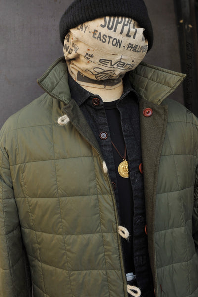 Hebron Reversible Jacket -Wool Flannel / Quilted Nylon  - L, XL (NO RETURN)
