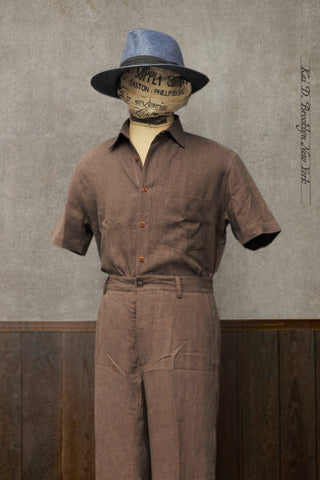 Cassady Shirt - Rosewood Shibui Linen - M, L, XL