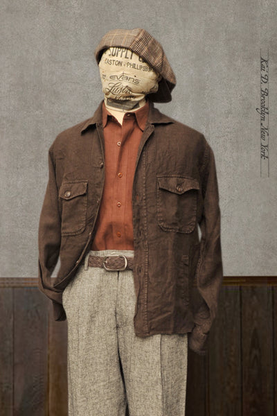 Rugged Road Shirt Jacket - Deep Truffle Brown - L (NO RETURN)
