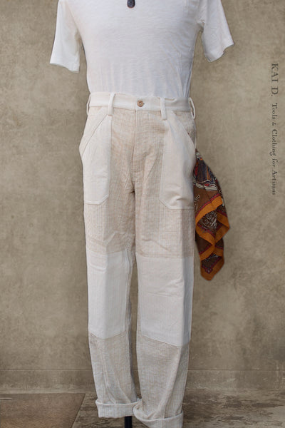 Patchwork Isaac Pants -  Natural/Oat - 2, 3, 4