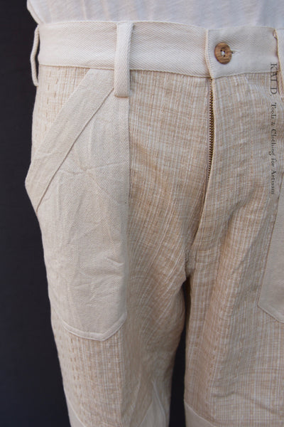 Patchwork Isaac Pants -  Natural/Oat - 2, 3, 4