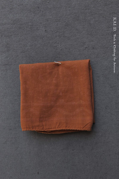 Hand Dyed Cotton Bandana - Rust