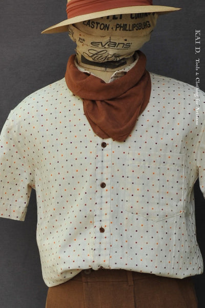 Hand Dyed Cotton Bandana - Rust