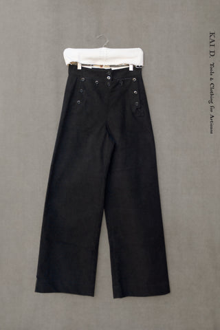Sailor pants - Japanese Moleskin - Black - XS, S,M