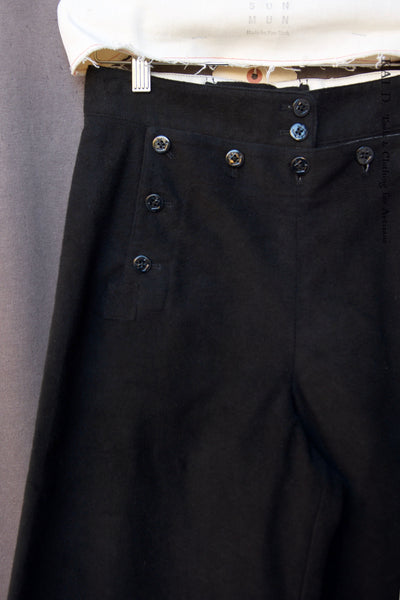 Sailor pants - Japanese Moleskin - Black - XS, S,M