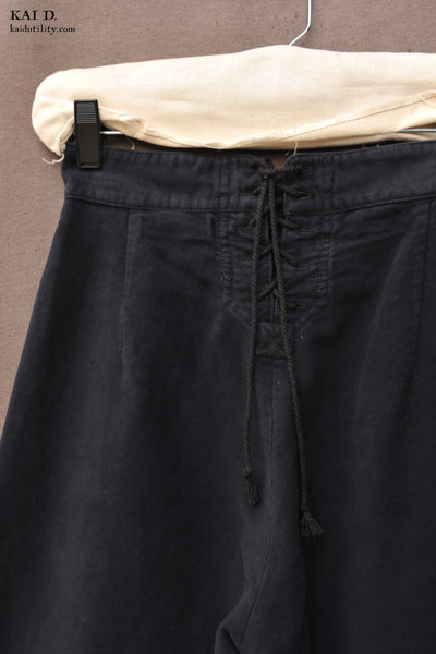 Sailor Pants - DarK Indigo Moleskin -  XS, M, L