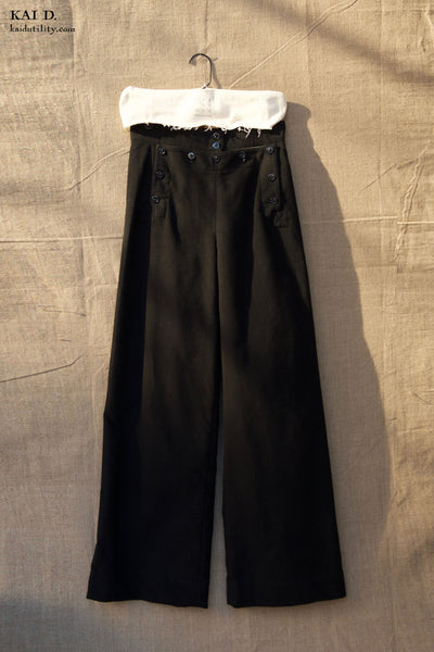 Sailor pants - Japanese Moleskin - Black - XS, S,M