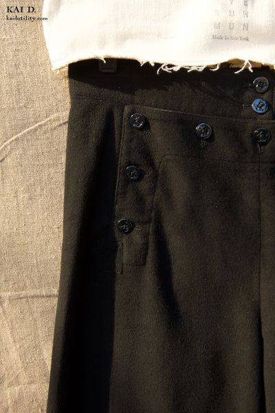 Sailor pants - Japanese Moleskin - Black - XS, S,M