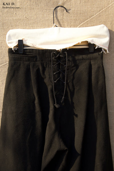 Sailor pants - Japanese Moleskin - Black - XS, S,M