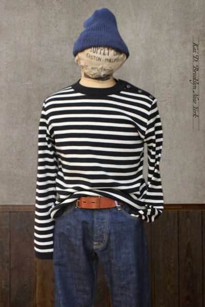Sailor Sweater - Navy/Natural - S, M, L, XL