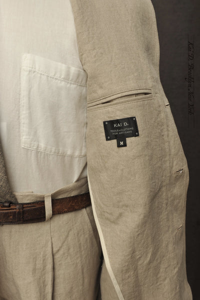 Shoemaker Jacket - Sandstone Belgian Linen - S, M, L, XL