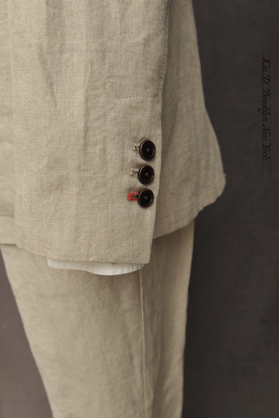Shoemaker Jacket - Sandstone Belgian Linen - S, M, L, XL