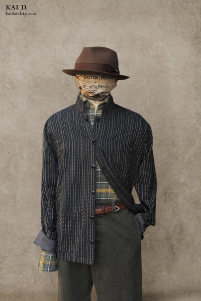 O'Hara Shirt - Sashiko Stitch Cotton - M, L, XL