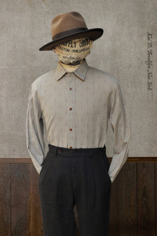 Delancey Shirt - Novel Sashiko - Limestone - L, XL