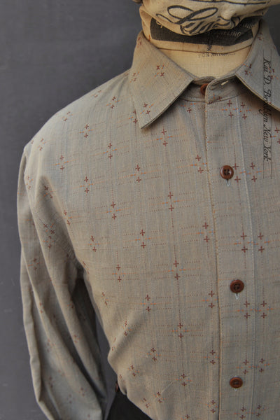 Delancey Shirt - Novel Sashiko - Limestone - L, XL