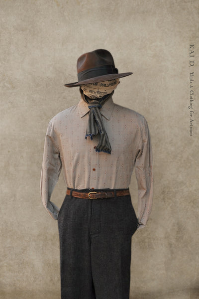Delancey Shirt - Novel Sashiko - Limestone - L, XL