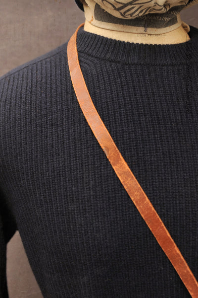 Ribbed Raglan Sweater - Merino Cashmere - Saturated Navy - M, L, XL