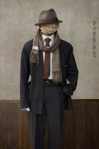 Scarecrow's Jacket - Cotton Black Pin - M, XL