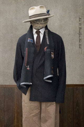 Scarecrow's Jacket - Wool Black Pin - S, M, L (NO RETURN)