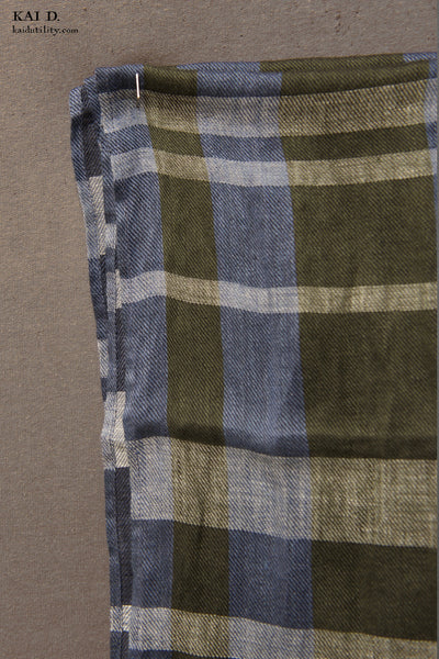 Linen Scarf - Linen Plaid