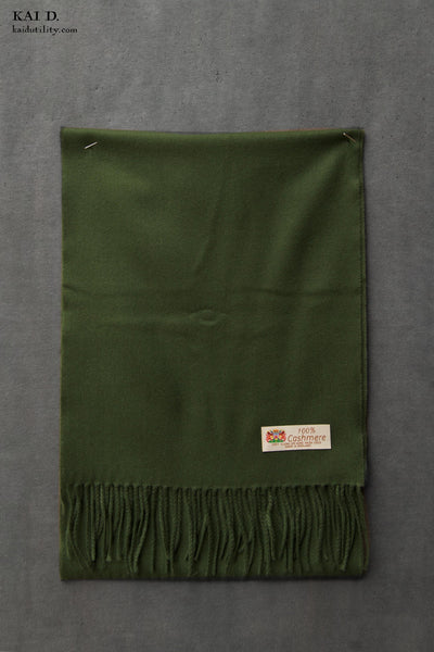 Pure Cashmere Wool Scarf - Imperial Green