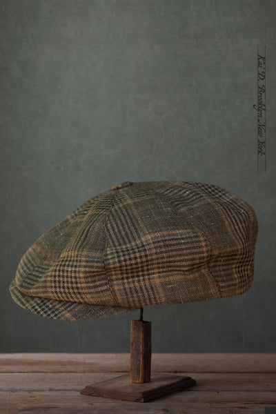 Peaky Hat - Scottish Linen Plaid - M, L, XL