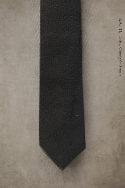 Seersucker Tie - Black