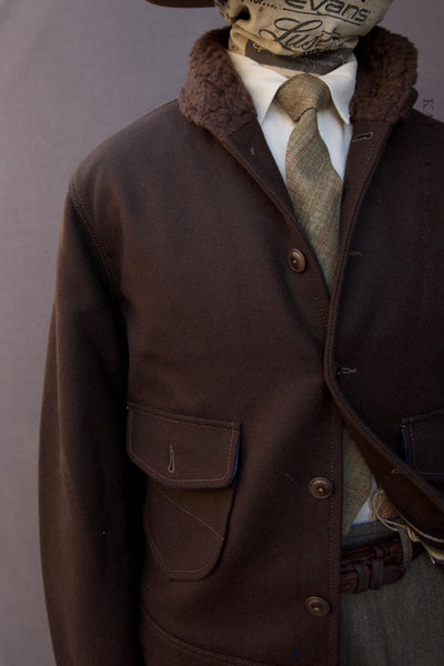 Shawl Collar Wool Short Jacket - Deep Brown - M, L, XL (NO RETURN)