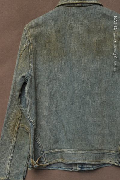 Shawl Collar Western Jacket - Faded Indigo - S (NO RETURN)